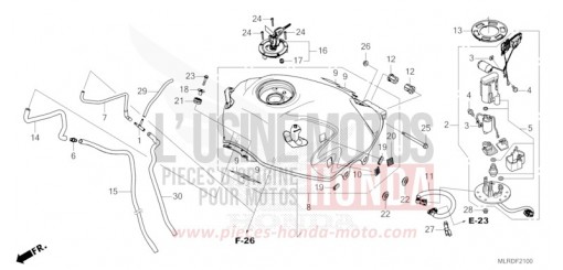 RESERVOIR A CARBURANT/POMPE A CARBURANT CB500XACT de 2026